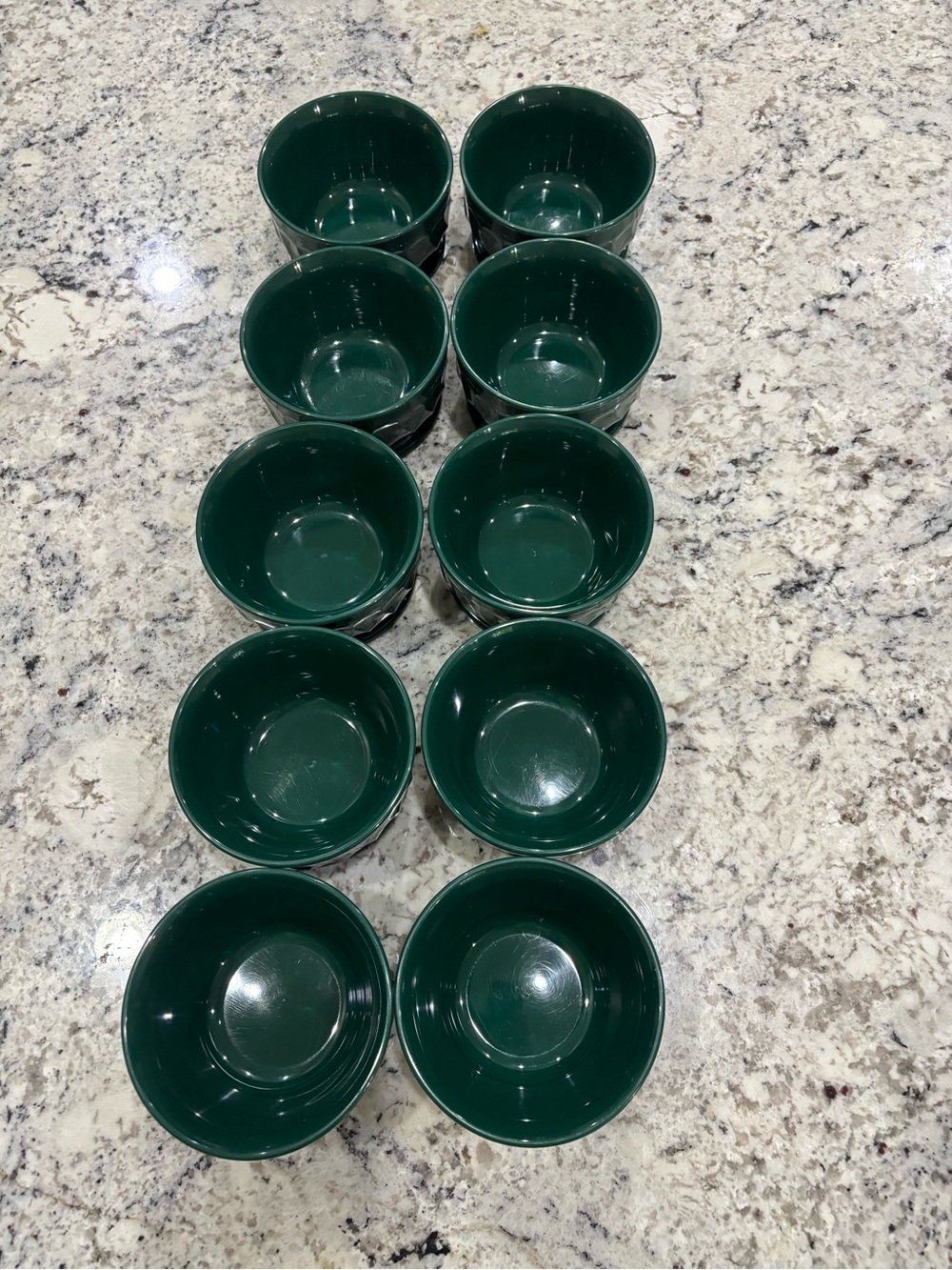 10 Dinex Turnbury 9 oz Insulated Bowls Hunter Green Soup Salad Fruit Ice Cream
